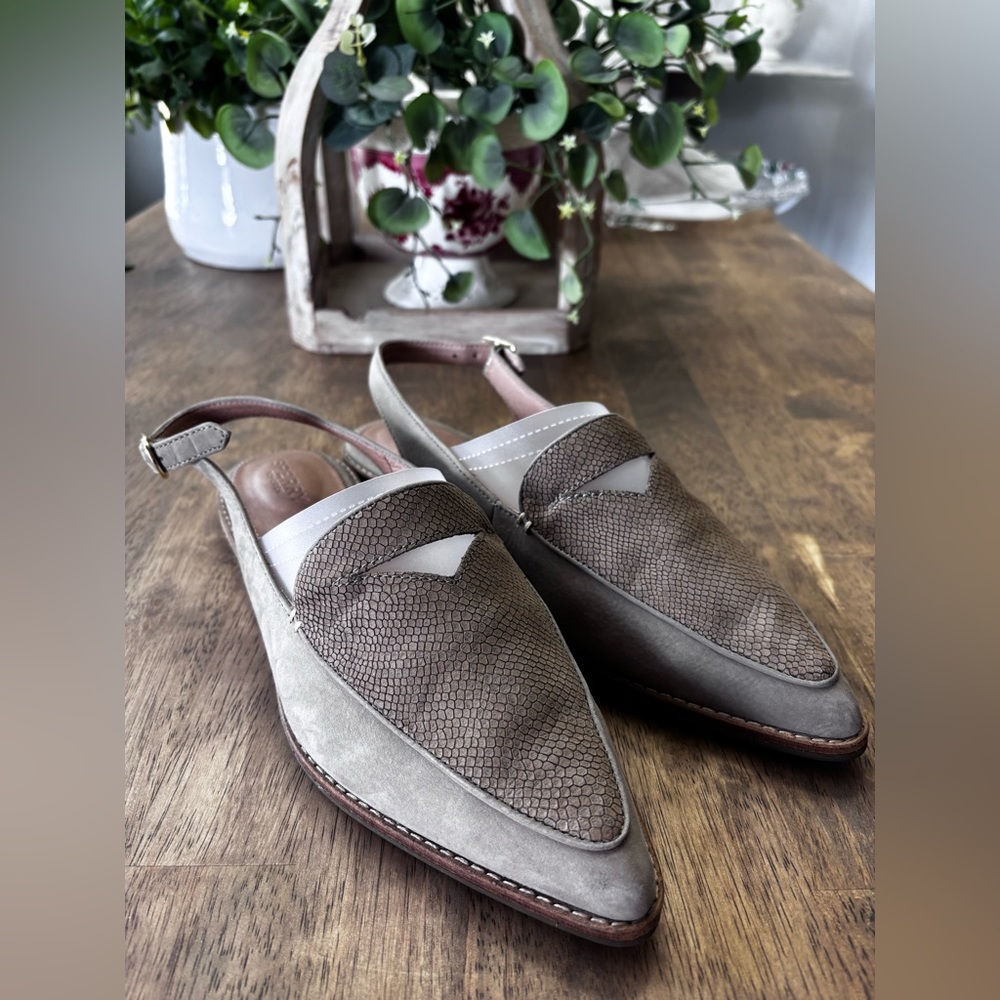 Sperry Taupe & Brown Slingback Loafers